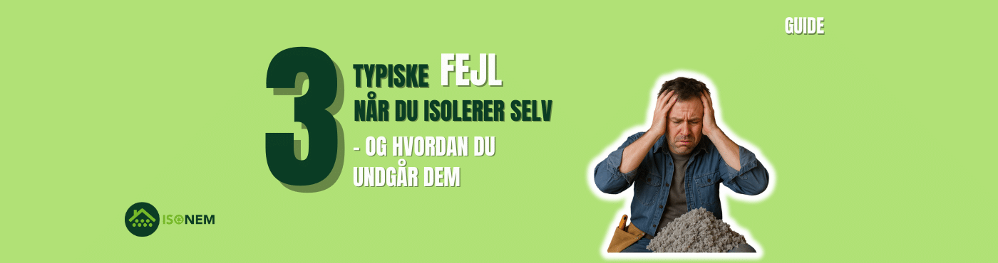 3 fejl når du isolerer selv, og hvordan du undgår dem